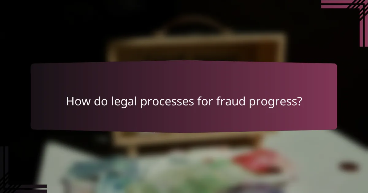 How do legal processes for fraud progress?